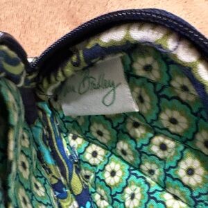 Vera Bradley Blue and Green Patterned Cosmetic Bag